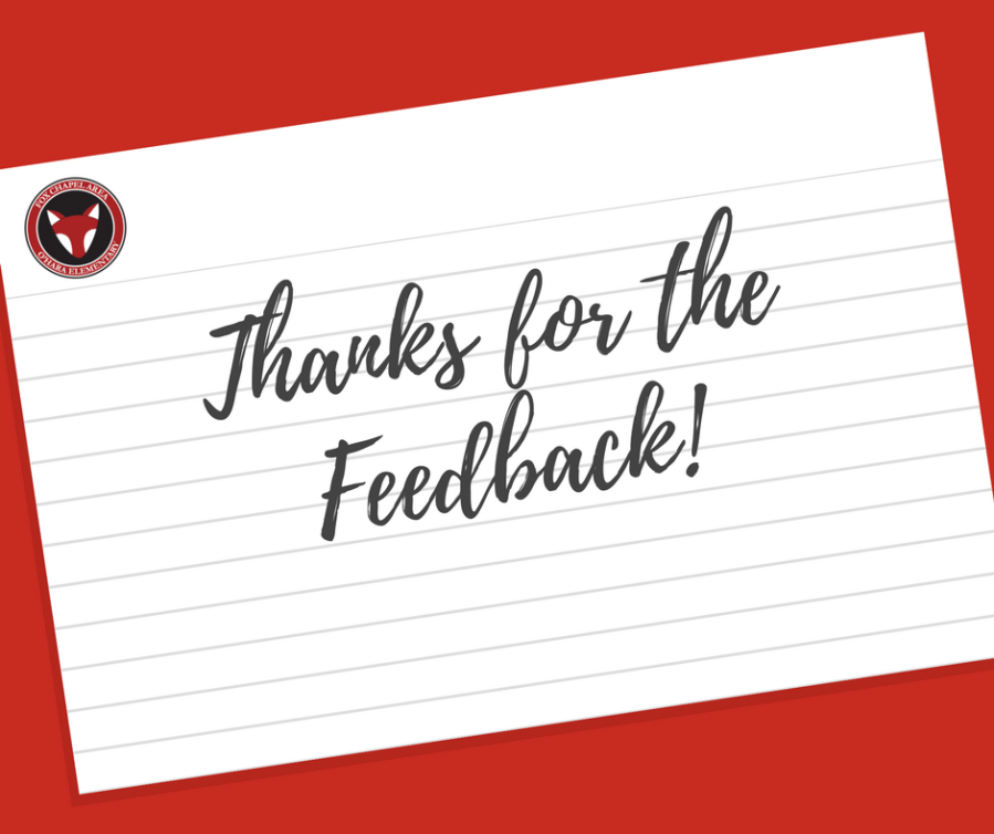 Thanks for the Feedback